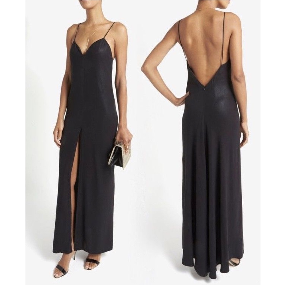 L'AGENCE Intermix Spaghetti Strap Gown Maxi Dress - Picture 1 of 2